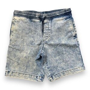 Wonder nation acid washed Stretch denim elastic waistband Husky Boys shorts